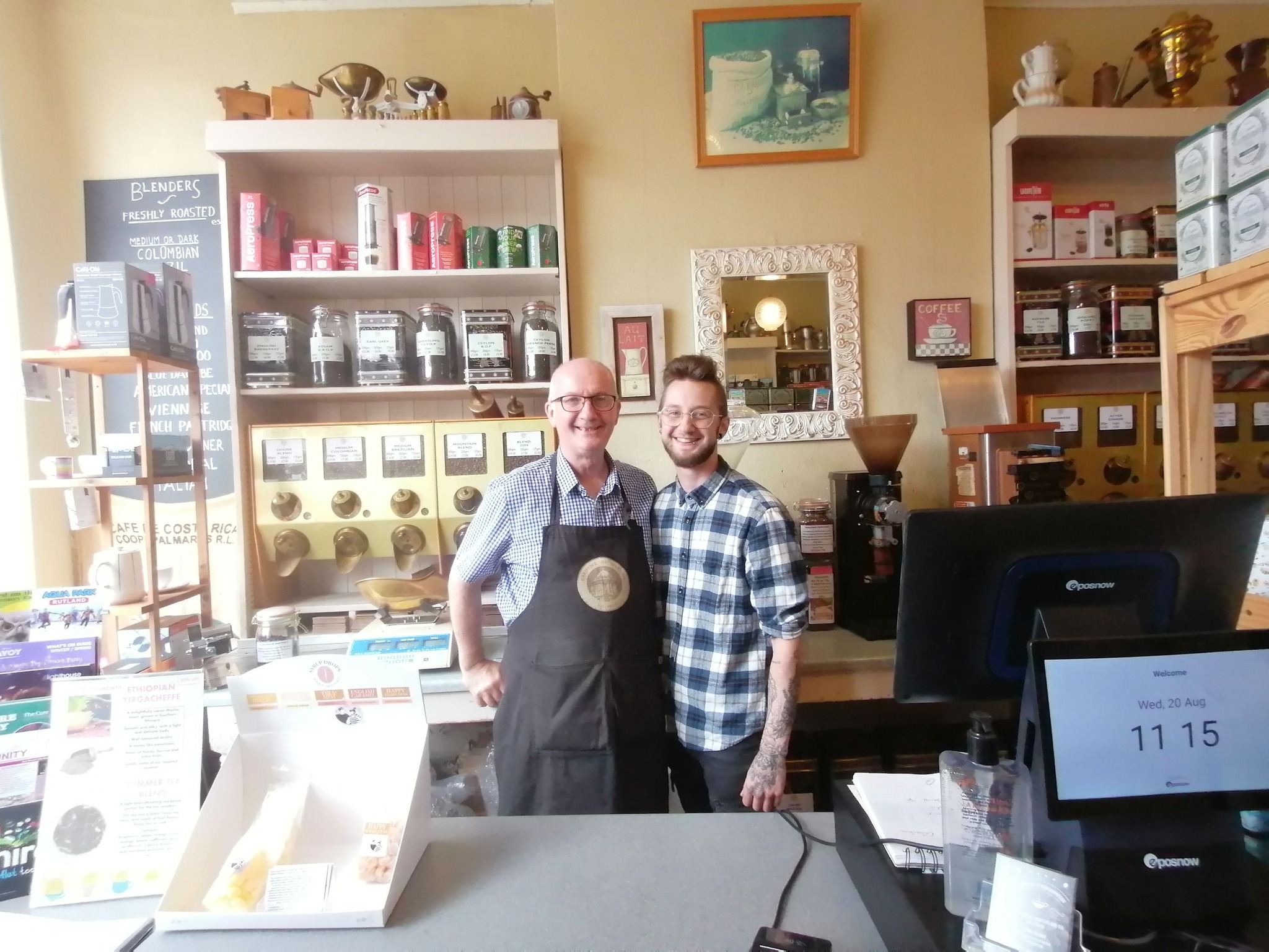 Tony and Theo Egan in Cardews Northampton