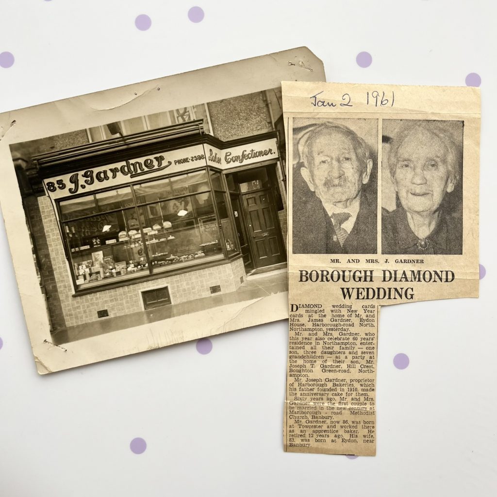 News paper clipping of the founders of James and Agnes Gardner