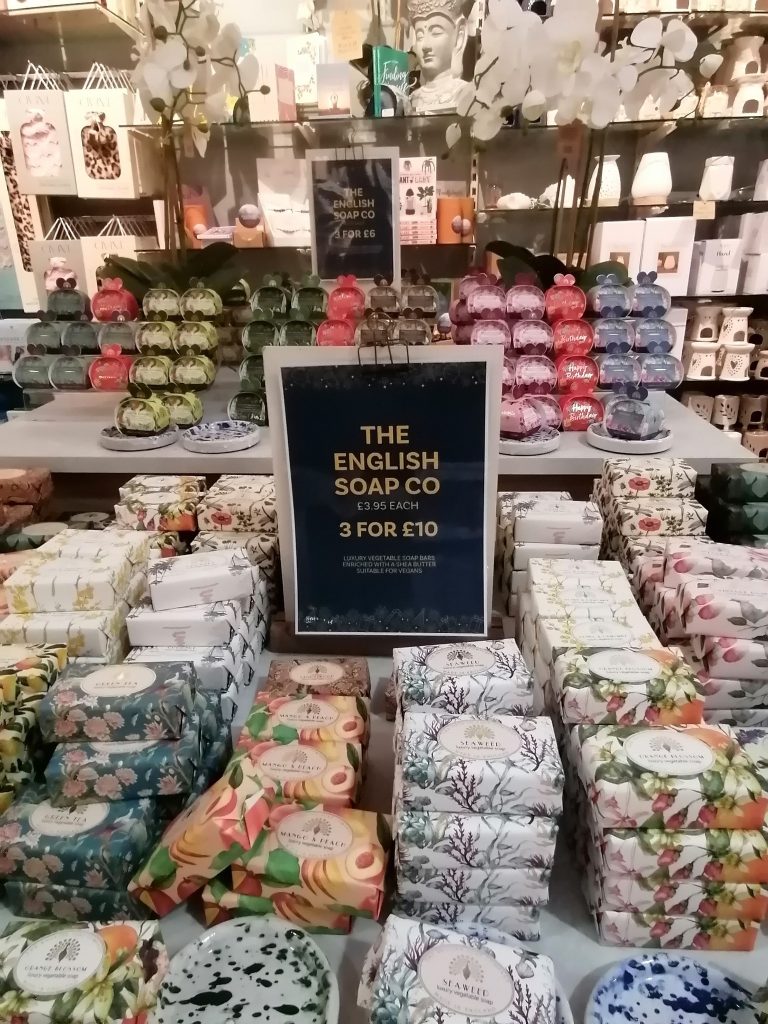 bars of soap on display
