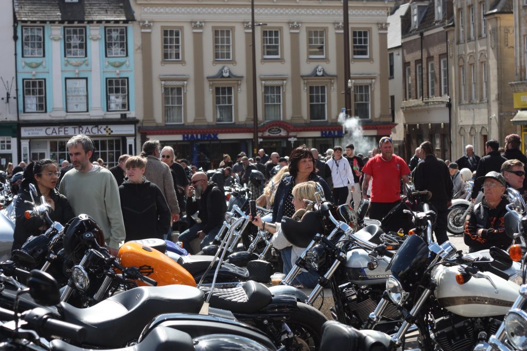 Lots of harley bikes