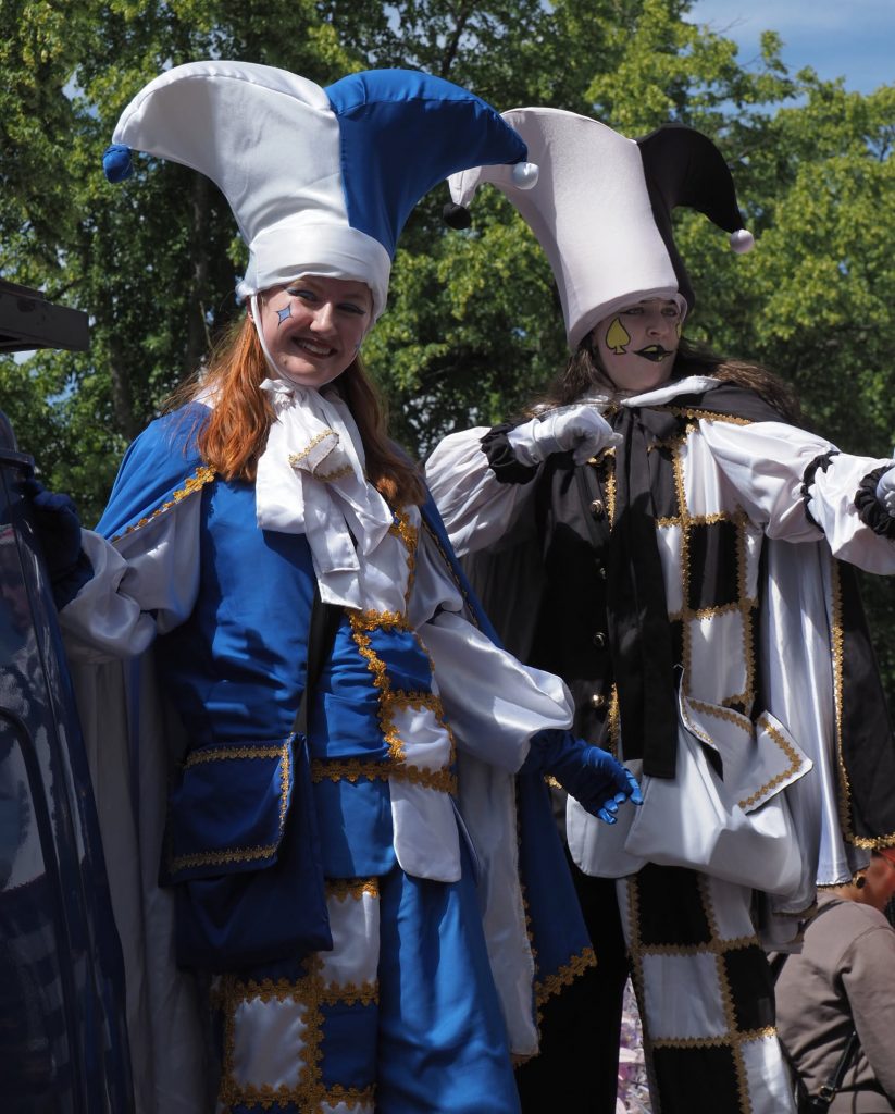 Two jesters at Northampton Carnival 2026