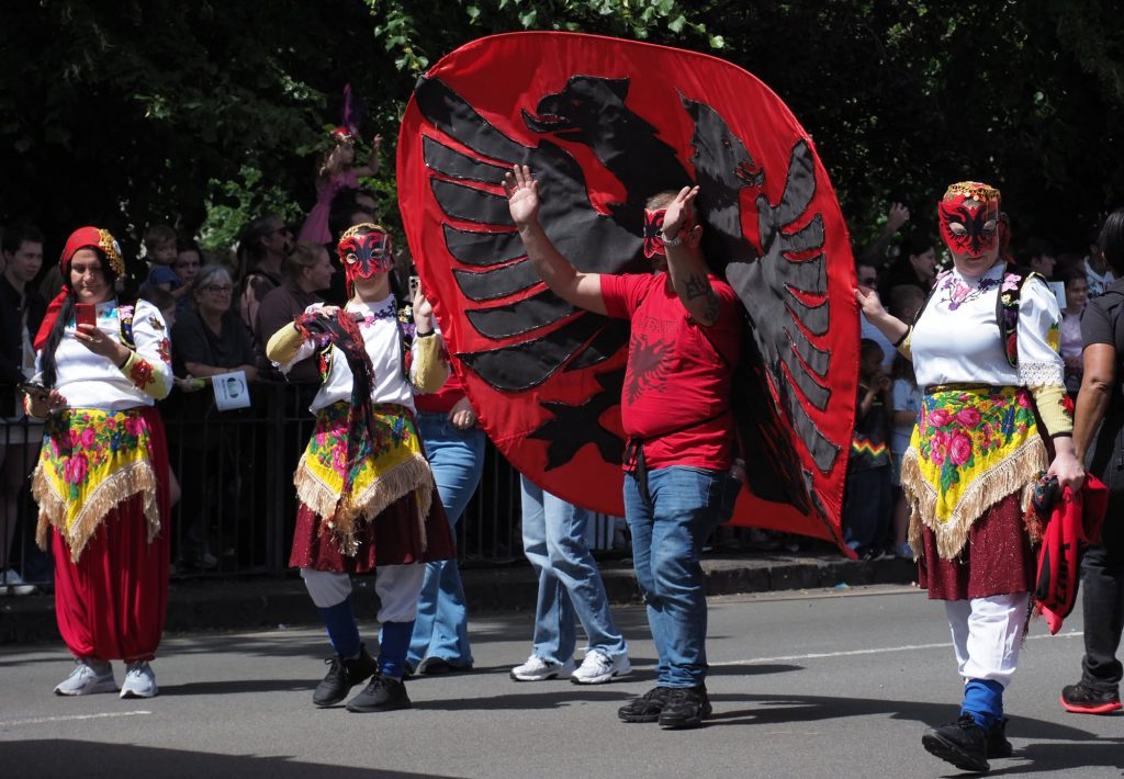 Four members of troupe at Northamton carnival 2026